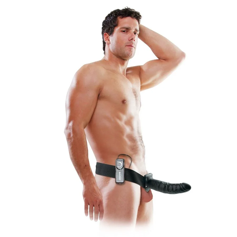 Gode 19 cm Vibrant Creux Ceinture Noir Fetish Fantasy