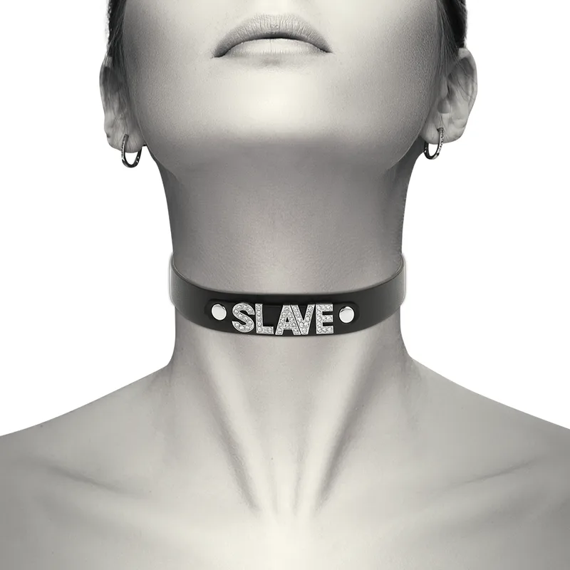 Ras de Cou en Cuir Végan Esclave Coquette Chic Desire collier bdsm