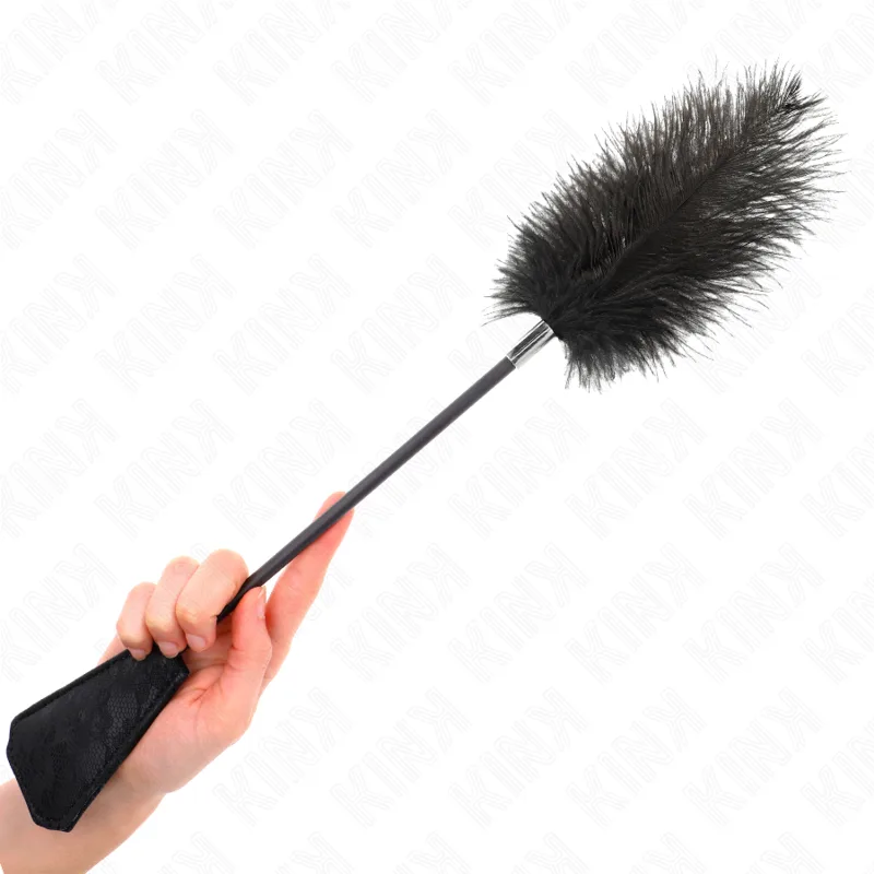 Plumes D'autruche pour Tickle avec Palette Dentelle 56 CM Kink bdsm