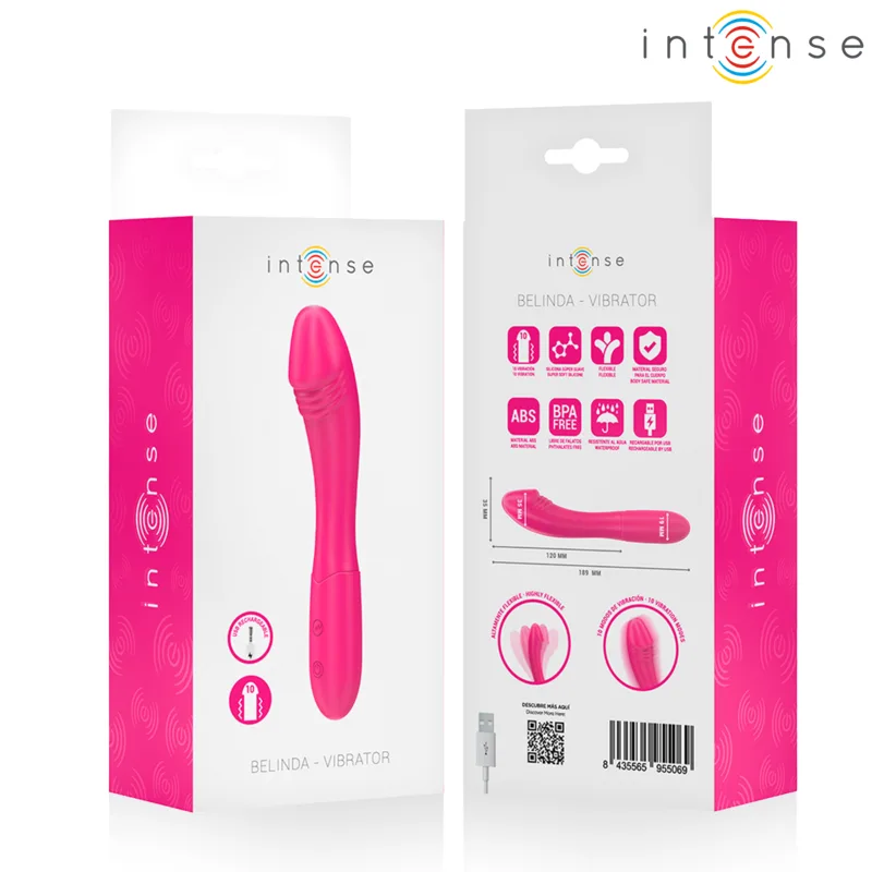 Belinda Vibromasseur 19 cm Flexible 10 Vibrations Rose Intense