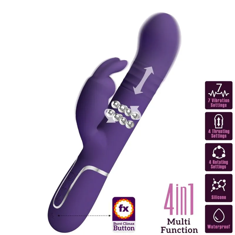 Coale Vibromasseur Rabbit 4 en 1 Violet Pretty Love