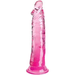 Gode Clear Réaliste 19,7 cm Rose King Cock