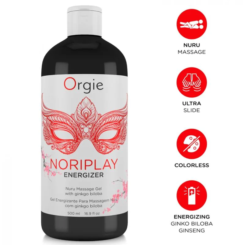 Noriplay Energizer Gel de Massage Nuru Corps à Corps 500 Orgie huile de massage