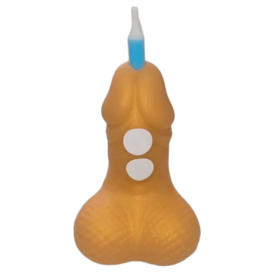 Bougie Dorée en Forme de Pénis pour Anniversaire Diablo Picante doré jeu coquin