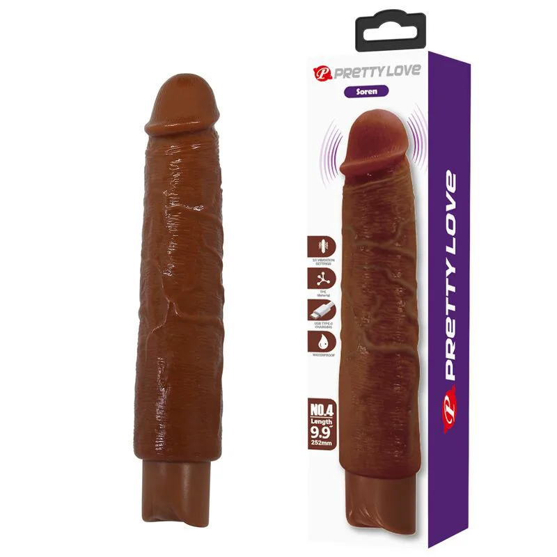 Gavin Vibromasseur Réaliste 25 cm Ø 5 cm Marron Pretty Love