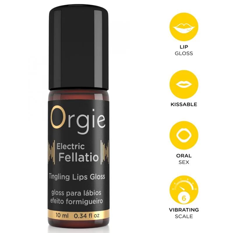 Gloss à Lèvres Vibrant et Énergisant pour Fellation Orgie lubrifiant comestible