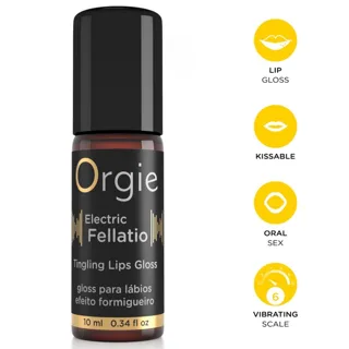 Gloss à Lèvres Vibrant et Énergisant pour Fellation Orgie lubrifiant comestible