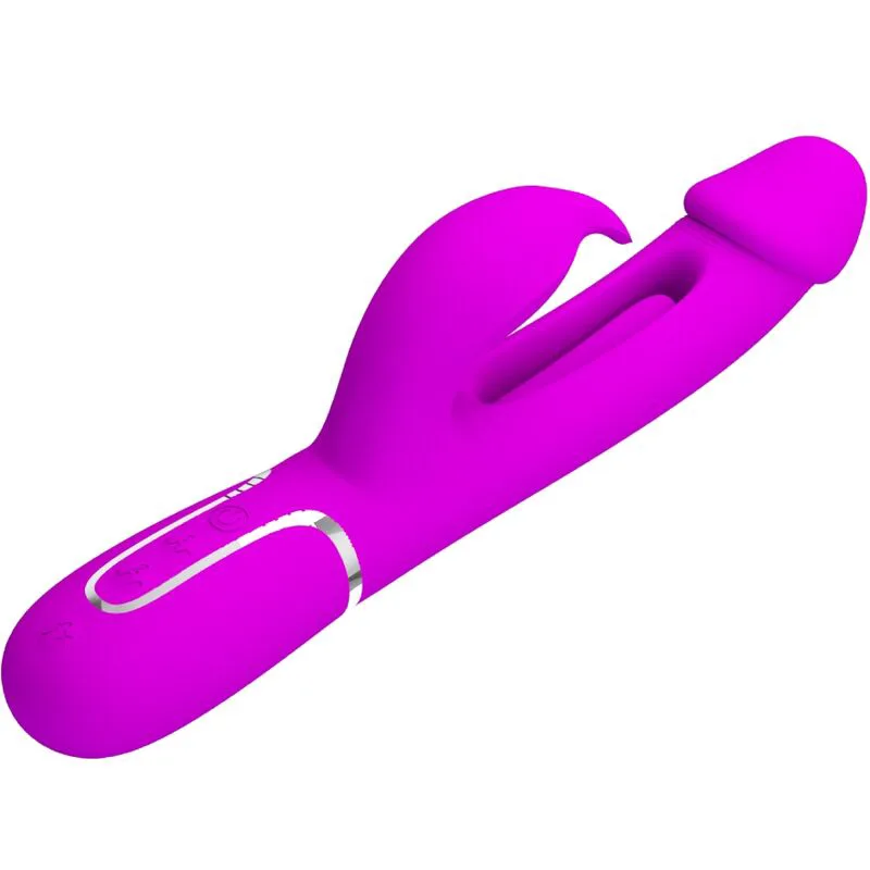 Vibromasseur Dejon Rabbit 3 en 1 Multifonction Fucsia