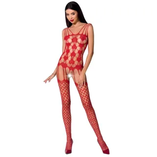 Femme BS067 Bodystocking Rouge Taille Unique Passion rouge body résille
