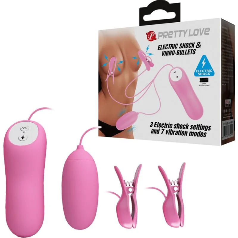 Vibromasseur Pince Épiler avec Vibration et Électrochoc Rose Pretty Love