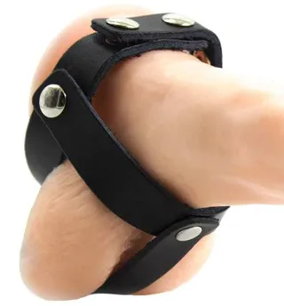 Gaine à pénis Cage à Balles en Cuir Ohmama Fetish