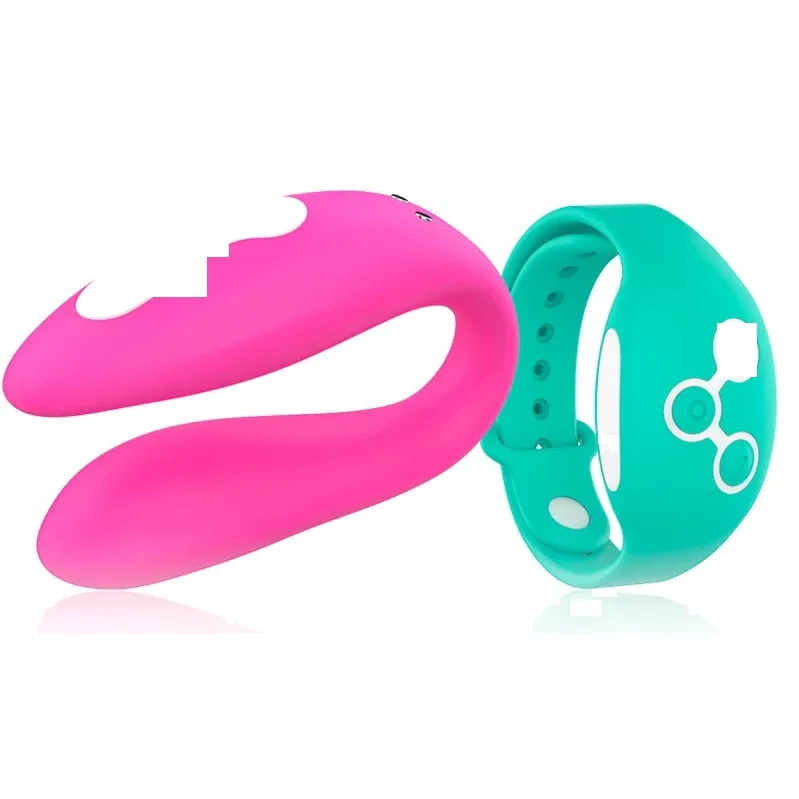 Vibromasseur Watchme Double Technologie Fuchsia / Eau de sur fond blanc