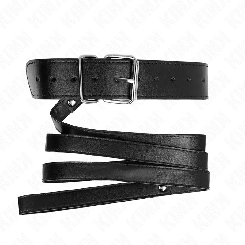 Collier avec Ceinture 116 cm Bracelet Noir Ajustable Kink