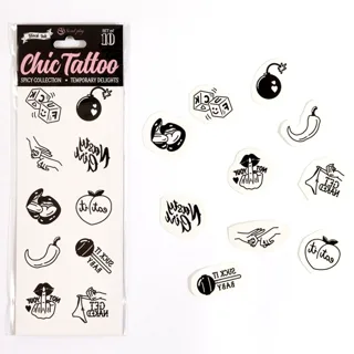 Lot de 10 Tatouages Temporaires Spicy Collection Secret Play jeu coquin