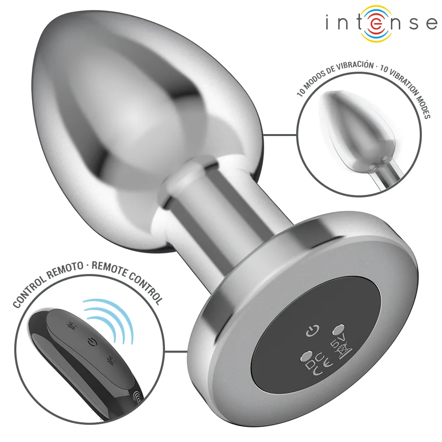 Plug Anal 10 Vibrations Métal avec Télécommande L Intense