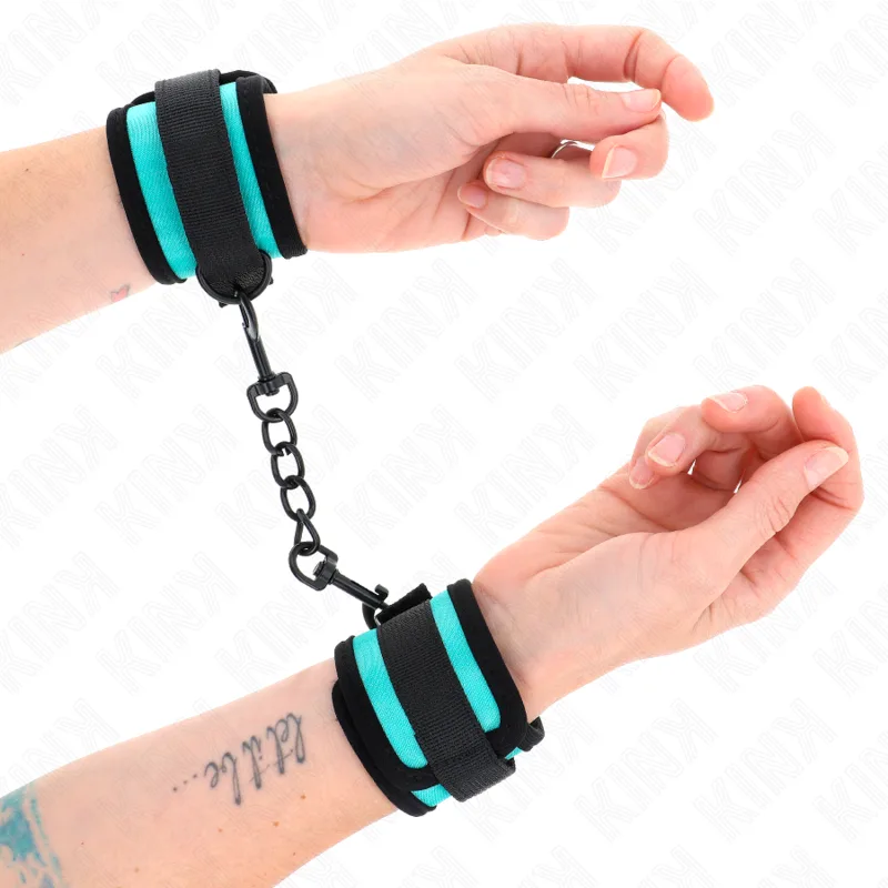 Appareils de Poignet en Nylon à Crochet et Boucle Kink noir menottes