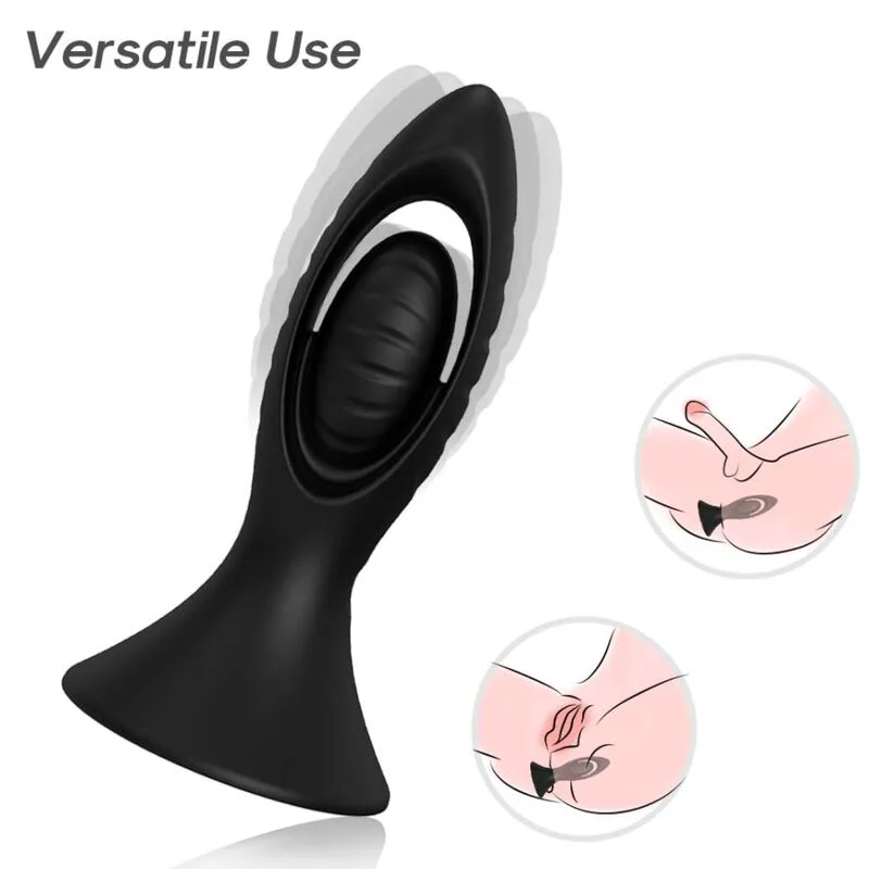 Vibromasseur & Plug Anal Silicone Noir Armony