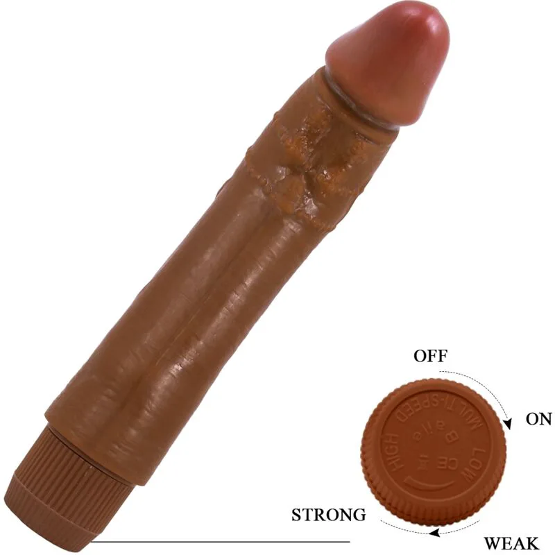 Vibromasseur Réaliste Dybbuk 24 cm Mulâtre Baile