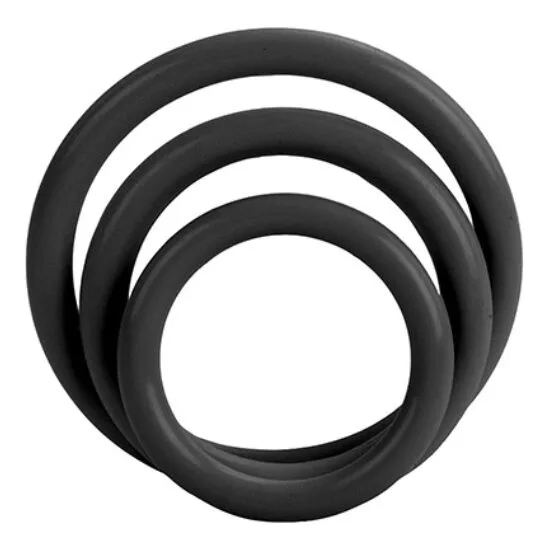 Tri-anneau Noir Calexotics noir sextoy homme