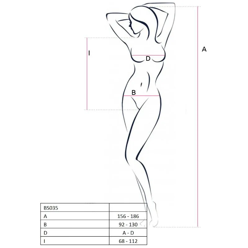 Femme BS035 Bodystocking Blanc Taille Unique Passion blanc body résille