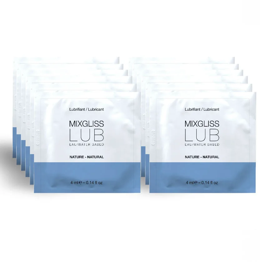 Lubrifiant Naturel Base d'Eau 12 Unidose 4 ml Mixgliss