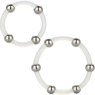 Ensemble de Bagues en Silicone Perlées en Acier Calexotics
