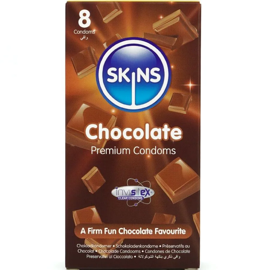 Pack de 8 Préservatifs Premium Chocolat Skins
