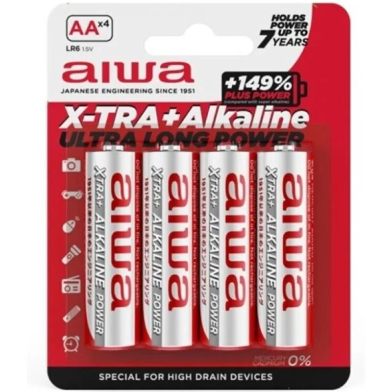 Pile Alcaline X-tra Aa LR6 BLISTER*4 Aiwa jeu coquin