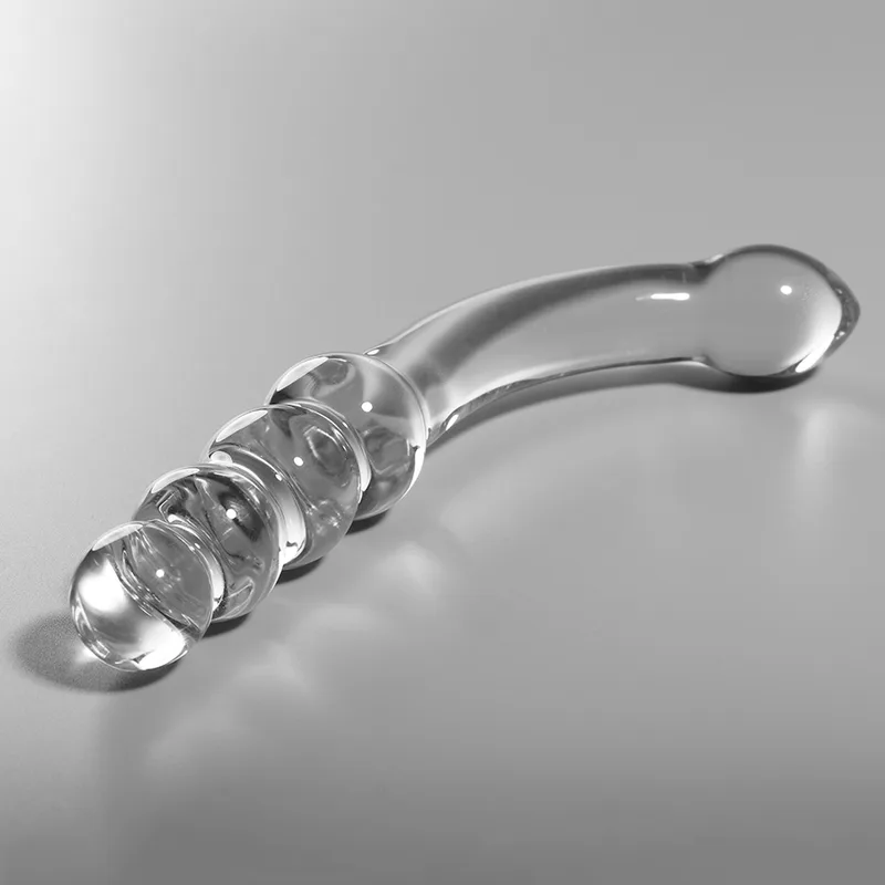 Modèle 14 Gode en Verre Borosilicate Clair 18,5 cm x 3