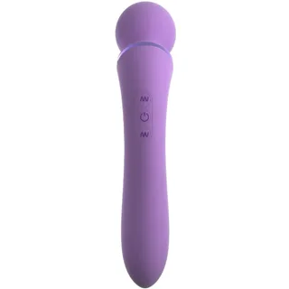 Duo Wand Massage-Her violet vu de face, touches de commande au centre