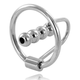 Anneau de Gland en avec Plug Urétral 30mm Metal Hard