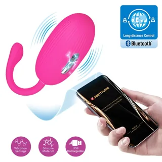 Œuf Vibrant Doreen Pretty Love - vue de profil - Magenta