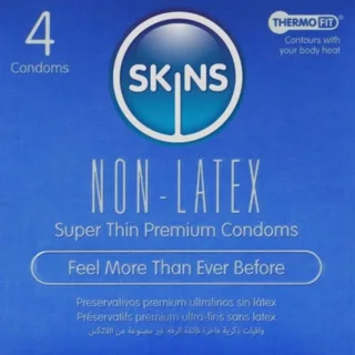 Lot de 4 Préservatifs sans Latex Skins