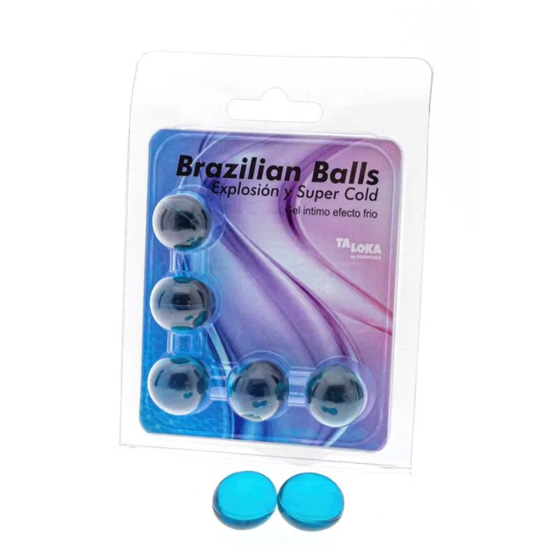 5 Boules Brésiliennes Gel Excitant Effet Froid Taloka lubrifiant