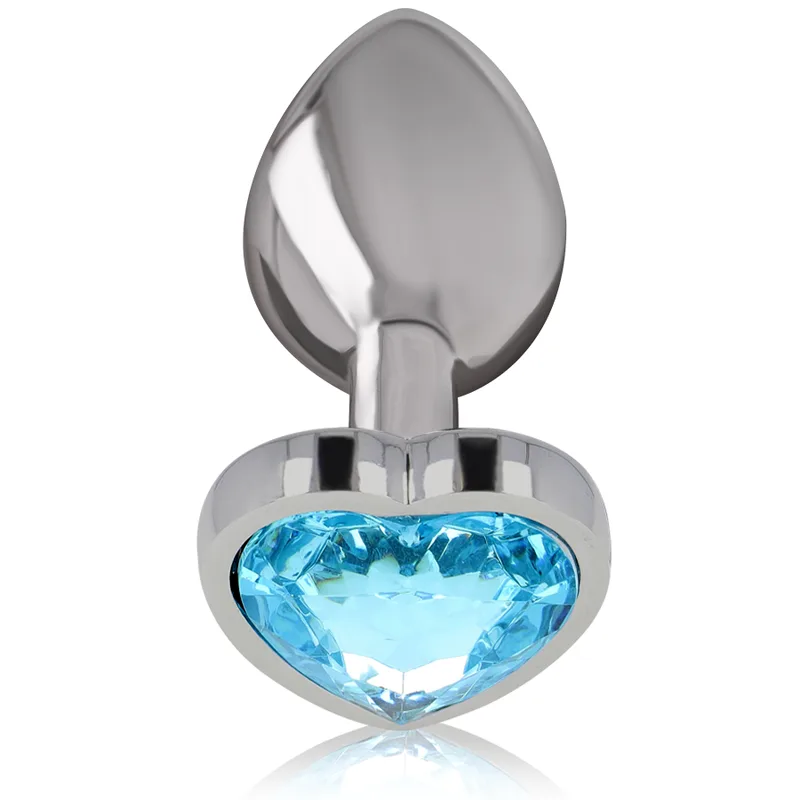 Plug Anal Métal Aluminium Coeur Bleu Taille S Intense