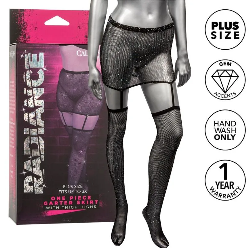 Radiance Jupe Jarretelle Cuisses Grande Taille Calexotics