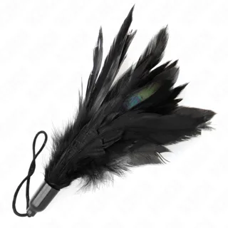 Plumes Chacouillées avec Manche Corde Base Plastique 15 CM Kink