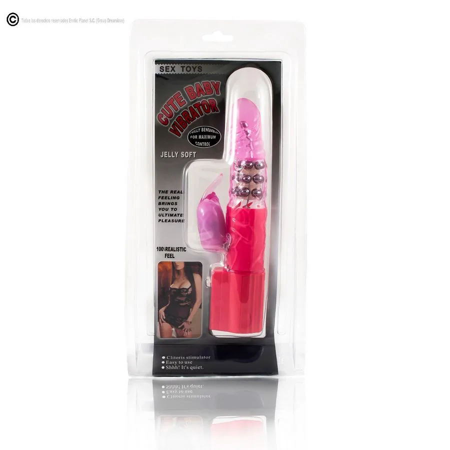 Vibromasseur Rotateur de Lapin Rose avec Superstimulateur Baile