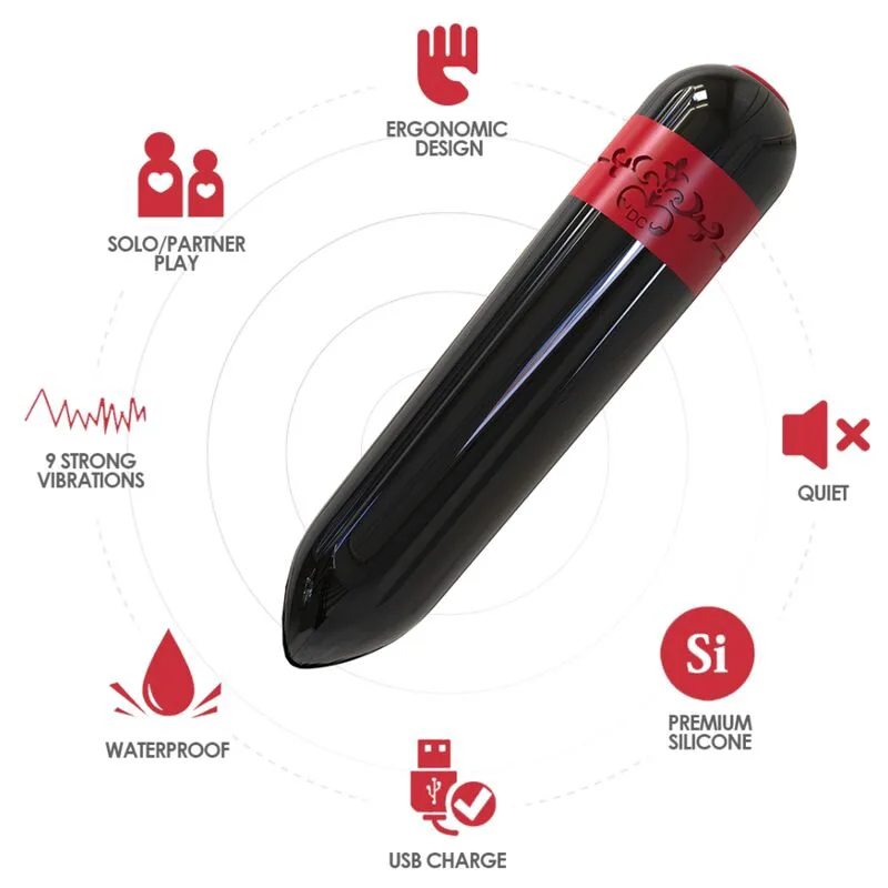Rocket Vibromasseur Bullet Noir Armony