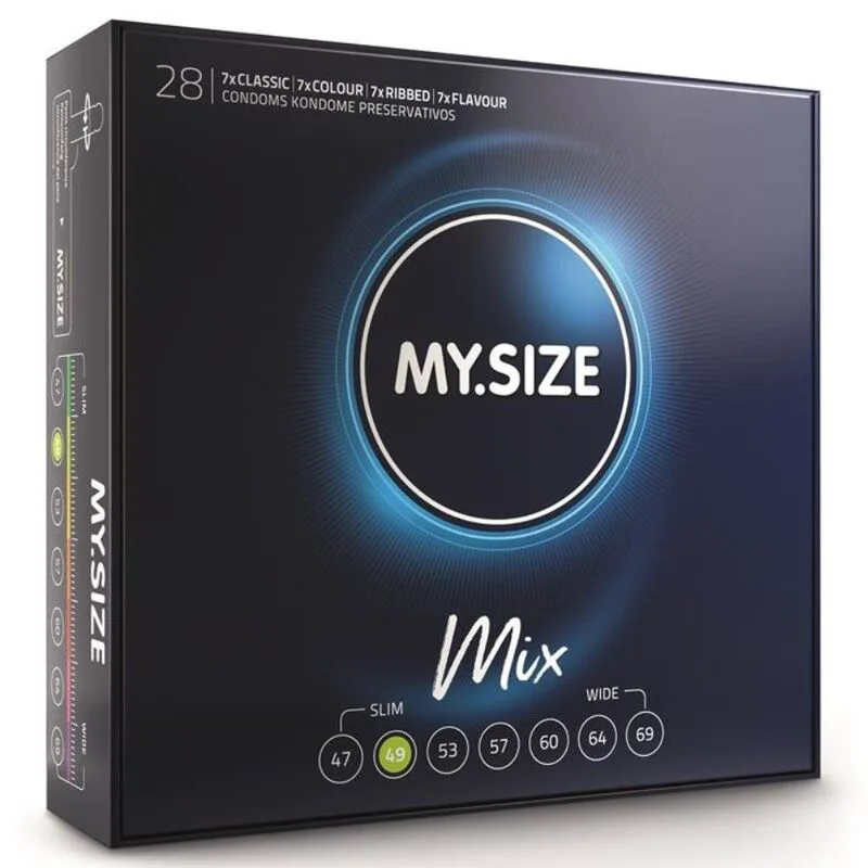 Mix Préservatifs 49 MM 28 Unités My Size préservatif