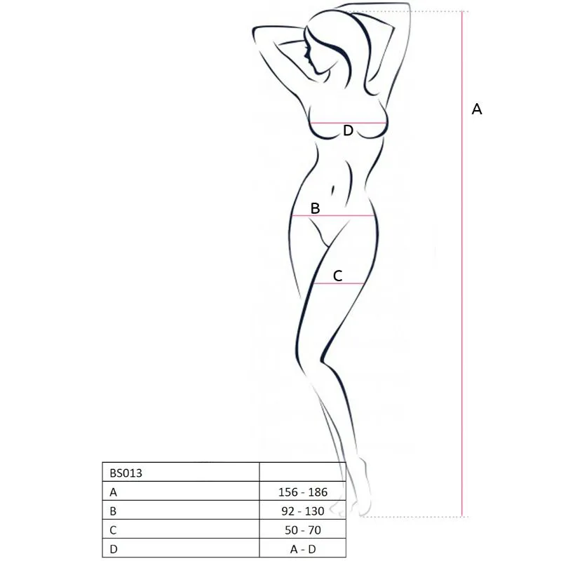 Femme BS013 Bodystocking Blanc Taille Unique Passion blanc body résille