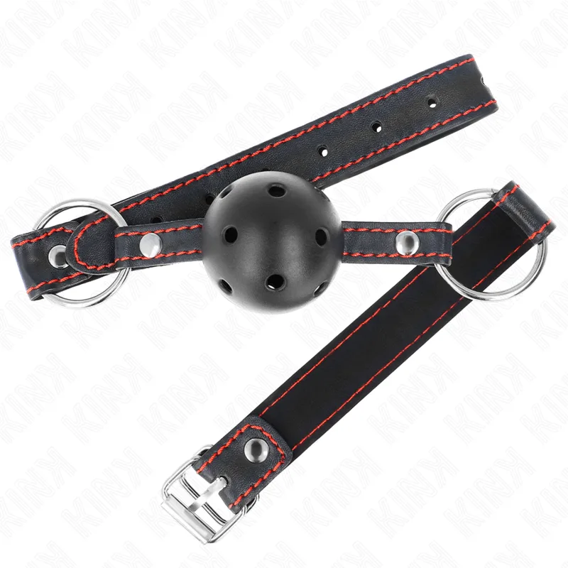 Bag-balle Creux Dur Noir Modèle 2 65 X 2,5 CM Kink noir bâillon