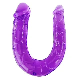 Double Gode en Gelée Flexible Lilas Baile