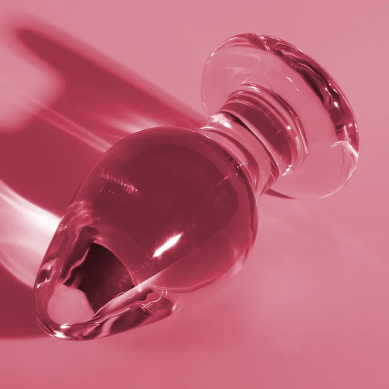 Plug Anal Modèle 3 Verre Borosilicate Rose 11 x 5 cm