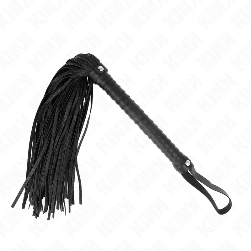 Fouet avec Manche Texturé Noir 48,5 CM Kink noir fouet & martinet