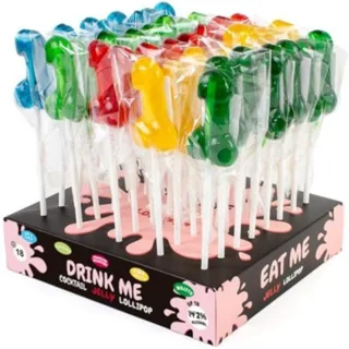 Affichage Assortiment de Sucettes Pénis avec Alcool 40 Secretplay jeu coquin