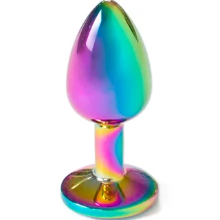 Plug Anal en Métal Arc-en-ciel Petite Taille 7 cm Secretplay