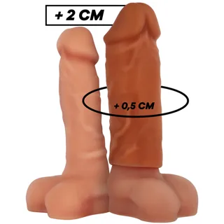 Gaine à pénis Extension de Pénis Marron en Silicone Liquide V3 Virilxl