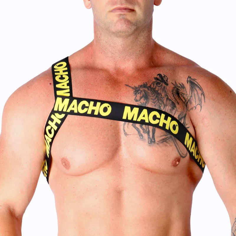 Gode Harnais Romain Jaune S/m Macho