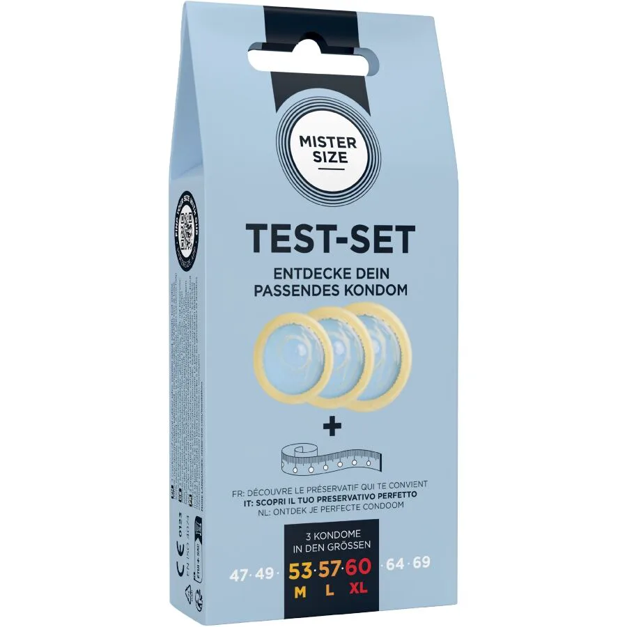 Kit de Test : 3 Préservatifs de Tailles Différentes + Mister Size